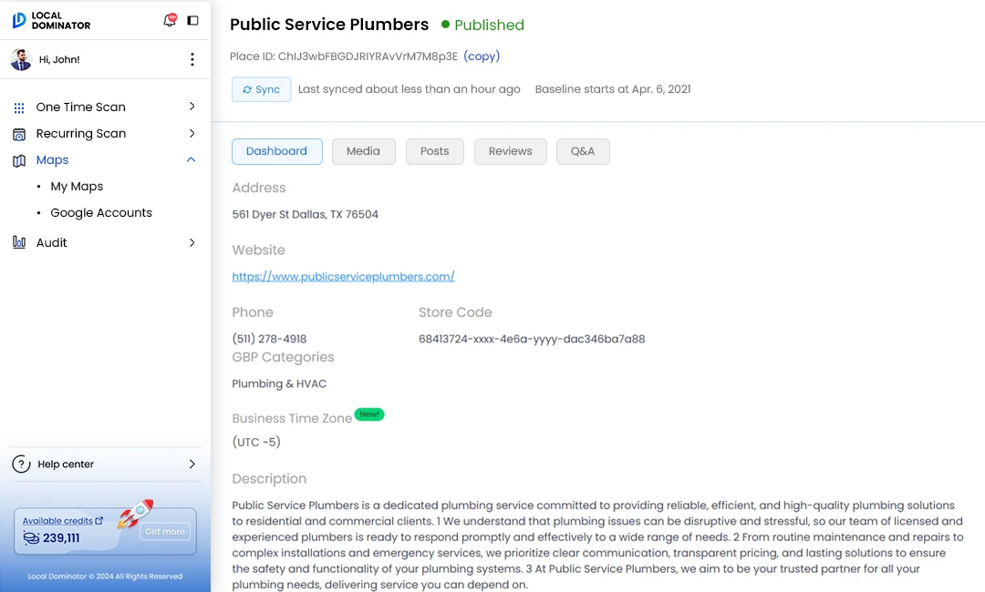 screenshot of Local Dominator